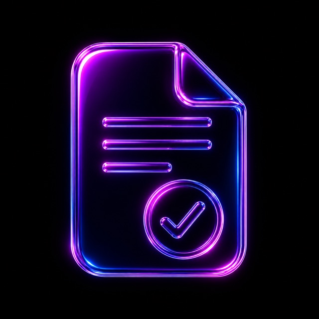Dokument mit Häkchen als Symbol für Technische Unterlagen